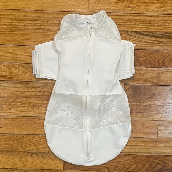 Happiest Baby SNOO Sleep Sack 5-Second Baby Swaddle 2-Piece Lot, Small, Ivory - Picture 8 of 13